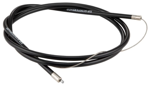 Cavo acceleratore SIP Performance 94181430 per Lambretta LI, Special, SX, TV, DL e GP: inox 1500 mm, guaina PE nera 1245 mm.