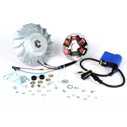 Accensione elettronica BGM PRO Touring BGM666PXA, 12 V stabilizzati, per Vespa P80X, P125X, P150X e P200E 1977-1983 con batteria e frecce.