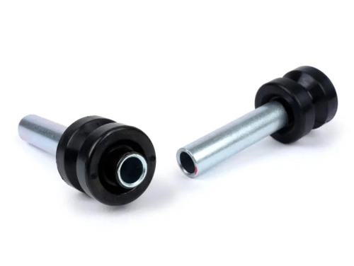 Coppia silent block motore BGM PRO BGM7941 per Vespa Cosa 125, 150 e 200. Elemento sinistro marcato rosso e destro marcato verde.