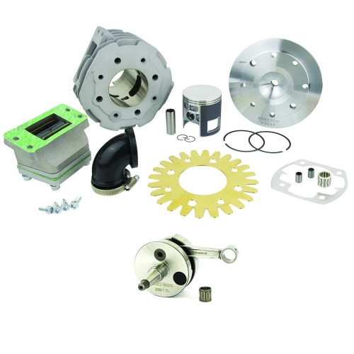 Racing kit Pinasco Slave 26360003: cilindro 26031905 da 162 cc e albero 25080904 corsa 52 mm per Vespa T5 125.