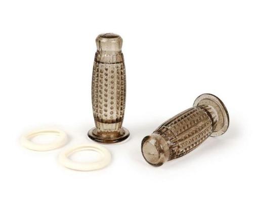 Coppia manopole -BUBBLE Superflex- Ø=24mm - glitter marrone