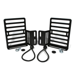 Supporto per tanica olio - portapacchi per scudo interno -MRP- Vespa Smallframe, Largeframe 10 pollici pollici - da montare sul filetto per il supporto anteriore ruota di scorta - lato destro e sinistro