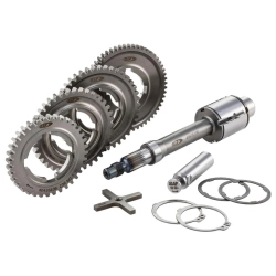 Kit Ingranaggi cambio (ingranaggi marce incl. albero primario) SIP Vespa PX PE (-1984) - PX125 (VNX1T, 146314-VNX2T, 232052), PX150 (VLX1T 264565-624601), PX200 (VSX1T, -315266), Rally180 (VSD1T), Rally200 (VSE1T) - 12/57, 13/42, 17/38, 21/36 denti