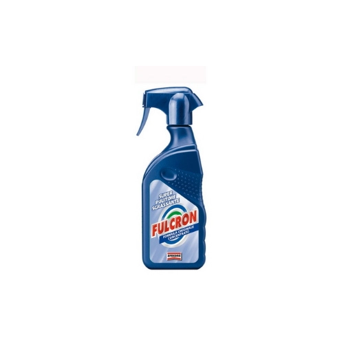 Fulcron Super Sgrassatore Igienizzante pronto all'uso in flacone spray da 750 ml, detergente universale per superfici lavabili compatibili.