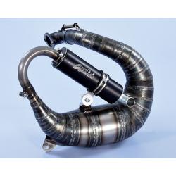 Marmitta Polini Big Evolution 200.0416 per Vespa Smallframe 50/125 compatibili: acciaio grezzo, silenziatore alluminio e montaggio con modifica al telaio.