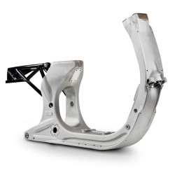 TELAIO INDY 1.0 IN ALLUMINIO CON BOCCOLE E TAMPONI ELASTICI SUPP. MOTORE E BOCCOLE PER CANNOTTO STERZO FISSE