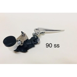 Pompa freno Crimaz DF1005-00SS da 11 mm per Vespa 50 SS V5SS1T e 90 SS V9SS1T, con piastra e leva per montaggio sotto manubrio.
