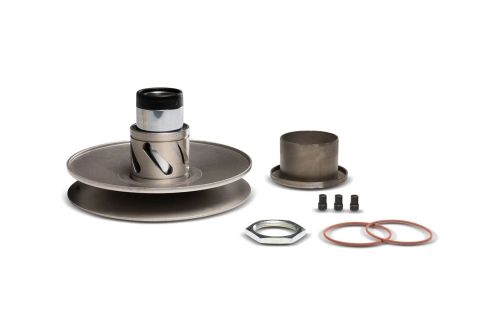 Sistema pulegge posteriori Malossi MHR 6113101 Ø134 mm per trasmissioni Gilera e Piaggio 50 cc 2T dal 2001, con due piste di lavoro lineari.