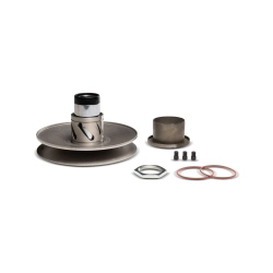 Sistema pulegge posteriori Malossi MHR 6113101 Ø134 mm per trasmissioni Gilera e Piaggio 50 cc 2T dal 2001, con due piste di lavoro lineari.