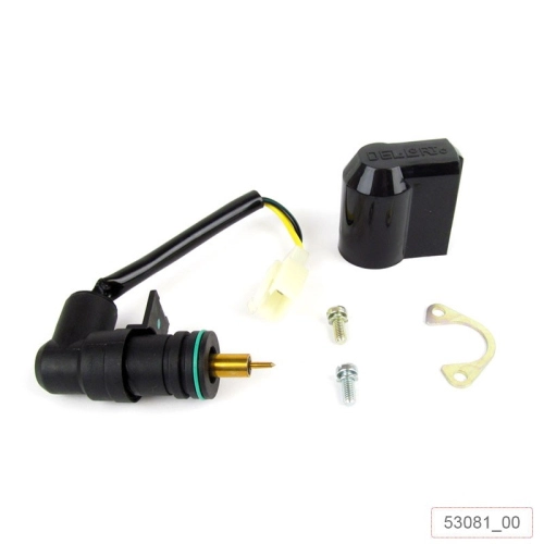 Kit starter automatico originale Dell'Orto 5308100 78 per carburatori PHVA con connessione Minarelli compatibile. Variante elettrica completa.