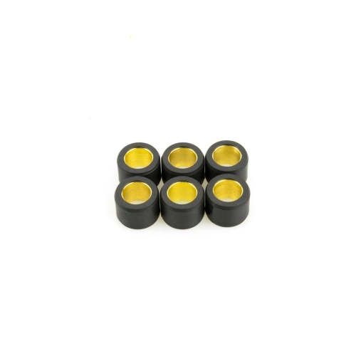 Set Pinasco 10312312 con 6 rulli variatore 20x15 mm, peso 12,5 g ciascuno. Verificare misura, quantità e taratura del variatore.