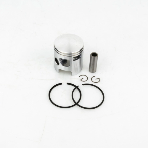 Pistone Pinasco Ø46 mm selezione A, spinotto 10 mm e due fasce per Piaggio Ciao e Si con gruppo termico compatibile.