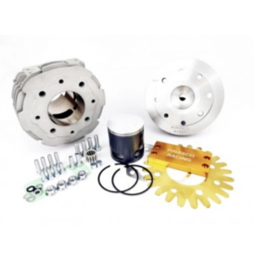 Gruppo termico Pinasco Master 26031908 da 177 cc, Ø63 mm e corsa 57 mm, in alluminio Nikasil con aspirazione a valvola rotante per Vespa T5 125.