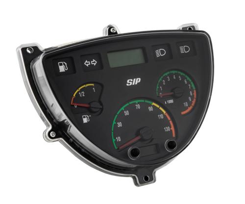 Strumento SIP Performance 2.0 50002900 digitale e analogico, quadrante nero, 130 km/h, 10.000 giri/min e 20 funzioni.