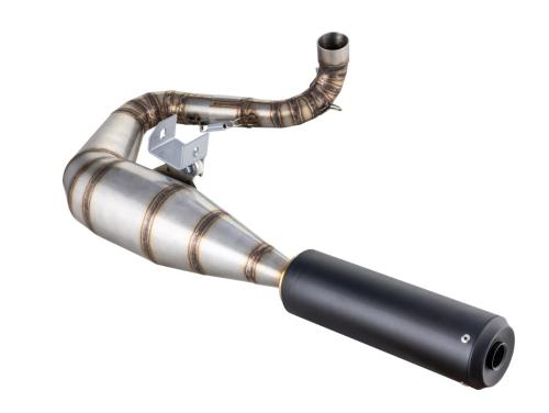 Marmitta ad espansione Performance Racing in acciaio inox con silenziatore in carbonio per Vespa 125 - 150
