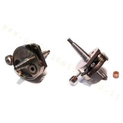 Albero motore Mazzucchelli AMT 120 per Vespa 50 e PK 50 S: tipo originale, corsa 43 mm, biella 87 mm e cono volano 19 mm.