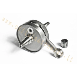 Albero motore Mazzucchelli AMT160VT a spalle piene per Vespa Primavera ed ET3: corsa 51 mm, biella 97 mm, cono 19 e spinotto 15 mm.