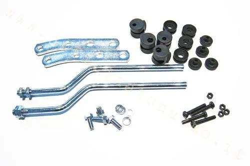 Kit attacchi Cuppini AT00000G/A per parabrezza e miniparabrezza Vespa non serigrafati. Compatibilità con Primavera, ET3, PX, Rally, GT e PK.