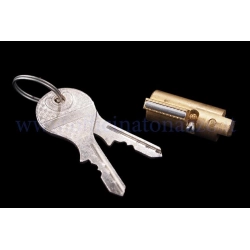 Serratura bloccasterzo (guida 4mm) senza puntale per Vespa 50 - 90 - Primavera 1° serie - Sprint - Super - GL - GT - Ciao SC - Bravo - Boxer (Rif. Originale 120328)