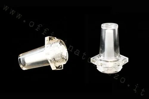 Spia trasparente per serbatoio olio miscelatore Vespa PX, T5 e modelli compatibili. Ricambio per il controllo immediato del livello olio.