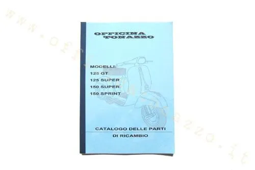 Vespa 125 GT, 125 Super, 150 Super, 150 Sprint parts catalogue
