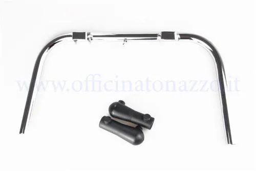 Cavalletto centrale con tubo da 20 mm e scarpette incluse per Vespa 125 VNB e Super, 150 VBB e Super con configurazione compatibile.