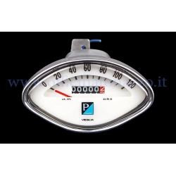 Contachilometri Piaggio 54547920, fondo bianco e scala 120 km/h, per Vespa 150 GS VS5T, 160 GS VSB1T e Largeframe compatibili.