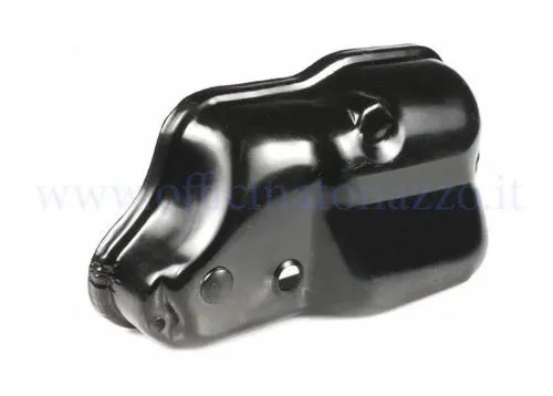 Coperchio in metallo nero per vaschetta carburatore SI con miscelatore separato. Compatibile con Vespa PX e T5; peso dichiarato 200 g.