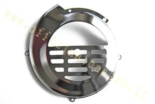 Coprivolano lucido per Vespa PK compatibili. Verificare sagoma, fori di fissaggio e ingombro dell'avviamento elettrico prima del montaggio.