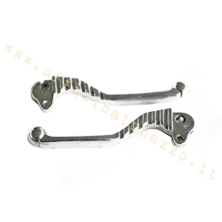Coppia leve in alluminio lucido sagomate per Vespa 50 - Primavera - ET3 - PX - PE