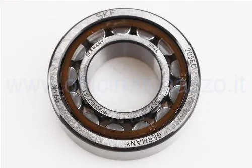 Cuscinetto SKF NU205ECP/C3 25x52x15 mm, aperto e con gioco C3, per lato volano Vespa GS 160, SS 180, Rally e T5 compatibili.