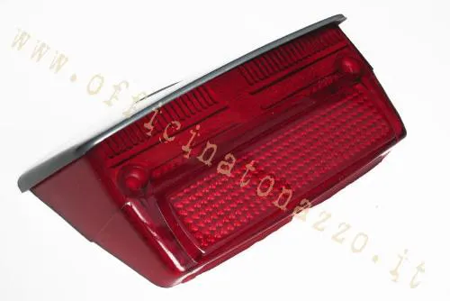 Fanale posteriore Bosatta P216/T-GR con tettuccio grigio e guarnizione, per Vespa 50 Special ed Elestart compatibili.