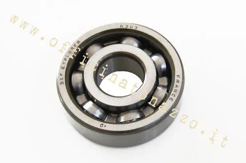 Cuscinetto SKF 6303 aperto 17 x 47 x 14 mm con gioco CN per Vespa 50, Primavera ed ET3. Verificare la sigla completa prima del montaggio.