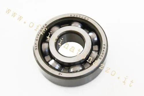 Cuscinetto SKF 6303/C3 aperto, 17x47x14 mm e gioco C3, per albero motore lato frizione Vespa 50, Primavera ed ET3.