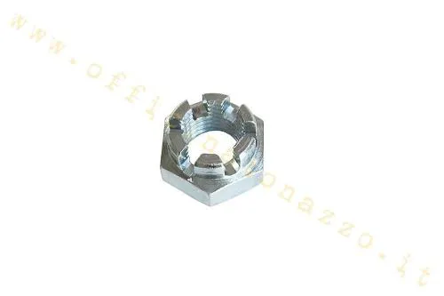 Dado M13 per il fissaggio del tamburo su Vespa 50, Primavera, ET3, PX prima serie, Sprint e GL. Verificare posizione e filetto.
