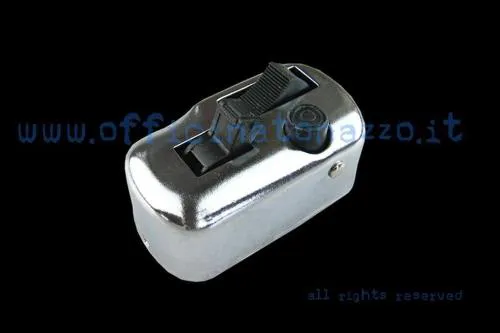 Devioluci con pulsante clacson rotondo e funzione apritore per Vespa 90, Primavera, GT, GTR, TS, Sprint, Super, GS, SS e Rally compatibili.