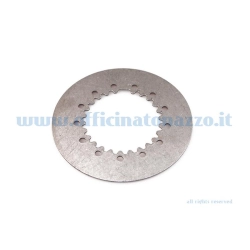 Disco intermedio in acciaio per frizioni Vespa Largeframe a 3 dischi e 6 molle. Ricambio singolo; verificare diametro e spessore prima del montaggio.