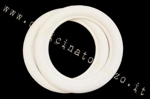 Coppia fasce bianche per pneumatico 3.50 x 8