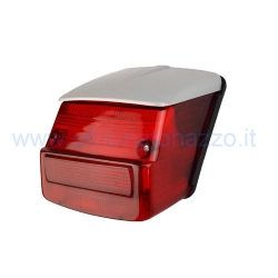 Fanale posteriore Bosatta P209/T-GR con tettuccio grigio e guarnizione nera per Vespa GTR, TS, Sprint da 0118590, Sprint Veloce e Rally.