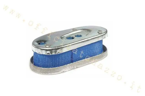 Filtro aria per carburatori SI 20/15 e 20/17 su Vespa Sprint, VNA, VNB1, GL e VBB. Verificare lunghezza, sagoma e fori prima del montaggio.