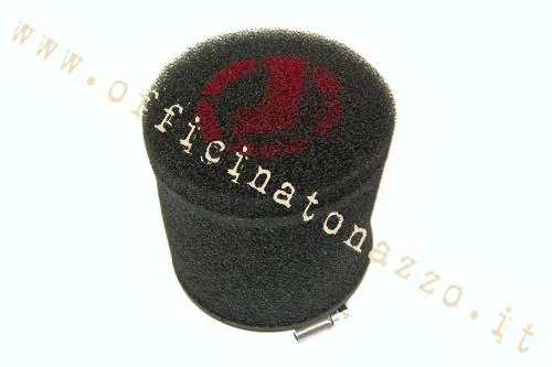 Filtro RAMAIR in schiuma con attacco interno nominale 62 mm per Dell'Orto PHBH 28/30 e VHSH 30 con bocchettone compatibile. Verificare l'ingombro.