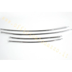 Kit fregi CIF 5262 in alluminio per cofani e parafango Vespa GT, GTR, Sprint e 180 SS; quattro listelli con minuteria, rif. Piaggio 610100M.