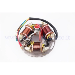 Statore Vespa IE4100 a puntine 6 V, tre bobine e cinque fili, per impianti senza batteria su GT, GTR, TS, Sprint e Sprint Veloce compatibili.