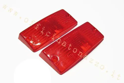 Corpi luminosi indicatore di direzione anteriori rossi per Vespa PX