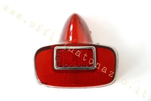 Lente rossa 56264000 tipo SIEM per fanali posteriori Vespa VNB1-5, VBB, GS 150 VS5 e GS 160. Confrontare corpo e fissaggi.