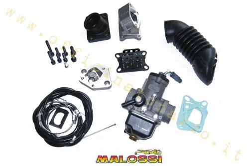 Kit alimentazione lamellare al carter Malossi completo di carburatore Ø30 per Vespa PX200 - PE200