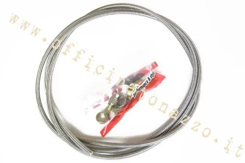 Tubo hidráulico trenzado para montar en freno de disco Vespa, longitud 2000 mm, Ø 6 mm