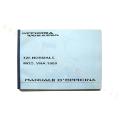 Manuale d'officina per Vespa 125 normale mod. VNA 1958