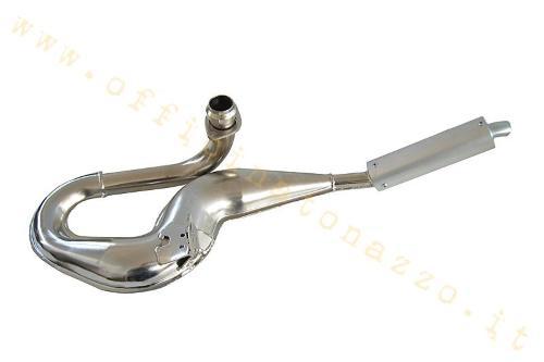Marmitta ad espansione Simonini cromata con silenziatore in alluminio per Vespa T5
