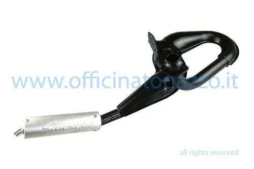 Silenciador de expansión Simonini negro con silenciador de aluminio para Vespa T5